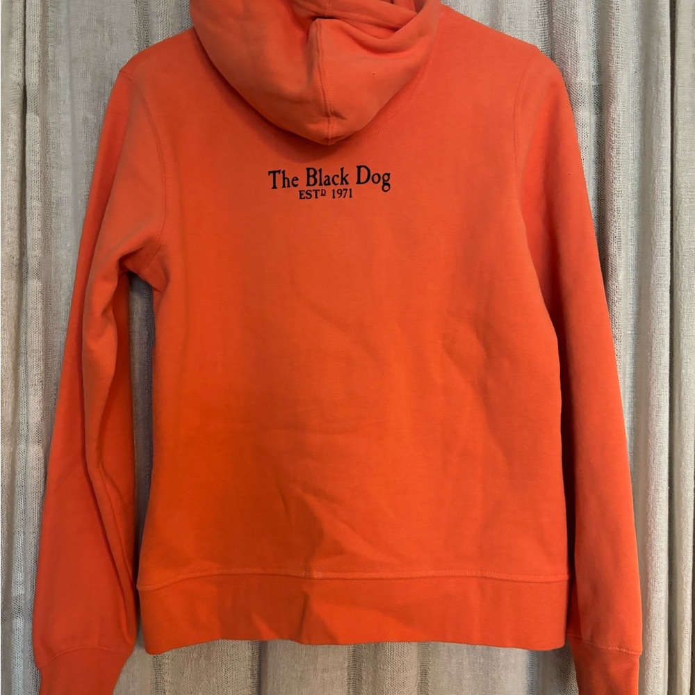 NWOT The Black Dog classic logo hooded sweatshirt Hoodie Coral Adult Small - Picture 2 of 5